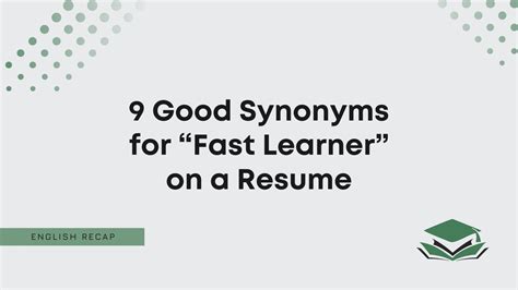 fast learner synonym|Quick Learner Synonyms That You Can Use on Your Resume.